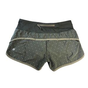 Lululemon Run Speed Short Gator Green Nightfall Reflective Diamonds Sz 2